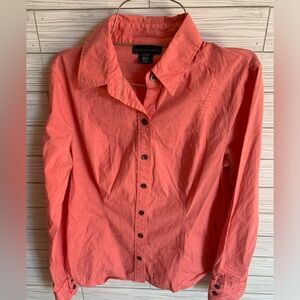 Apostrophe Women's Coral Button-Up Shirt